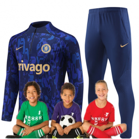 Kid's 23/24 Chelsea Training Suits Blue Camouflage